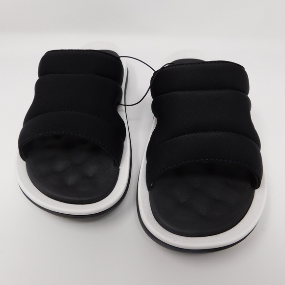 Unlisted Kenneth Cole Sandals Mens 7M Quinn Quilted Slides Black Shoes NEW - Picture 5 of 6